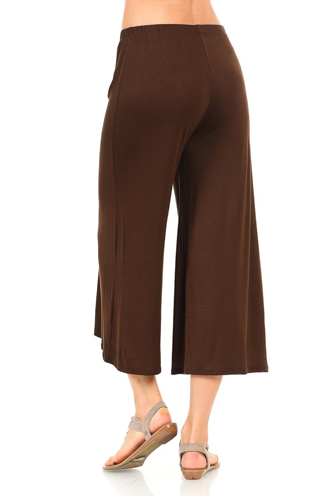 iconic luxe Women's Elastic Waist Jersey Culottes Pants